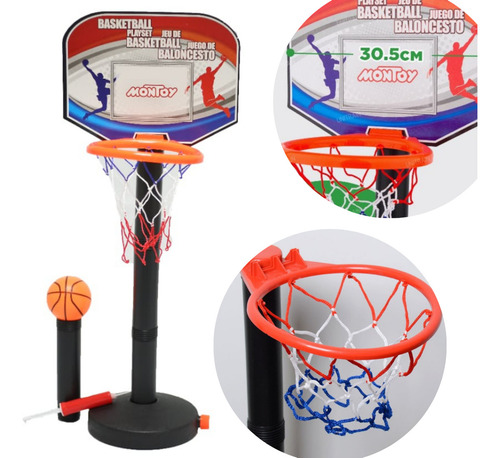 Basquete Show Time Com Pedestal + Bola E Bomba