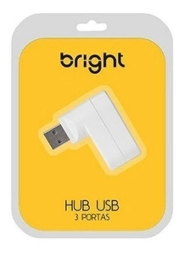 Bright Hub Usb 3 Portas 2.0 Branco 0335 Plug Giratório 1 un