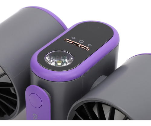 Ventilador Portátil De Doble Cabezal, Cintura, 3 Velocidades