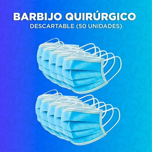 Imagen 5 de 10 de Barbijo Quirurgico Tapaboca Descartable Anmat X100u Tricapa