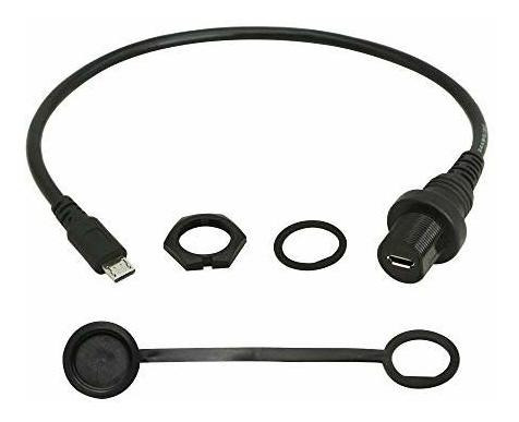 Cerrxian 30cm Micro Usb Mount Extension Dash Flush Cable Par