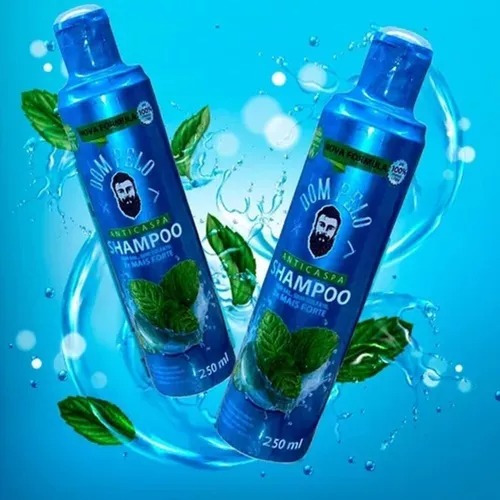 1 Shampoo Anti Caspas 3 Em 1 Barba Cabelo E Bigode Masculino