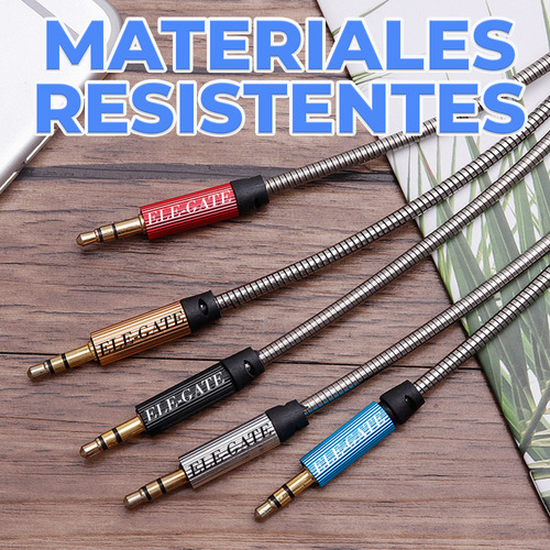 Cable De Audio De 3.5 Ft Macho A Macho Trenzado Aux Ele-Gate