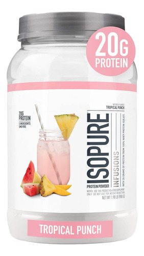 Proteina Isopure Infusions Powder 900g 36 Serv Mercado Envio Tropical Punch