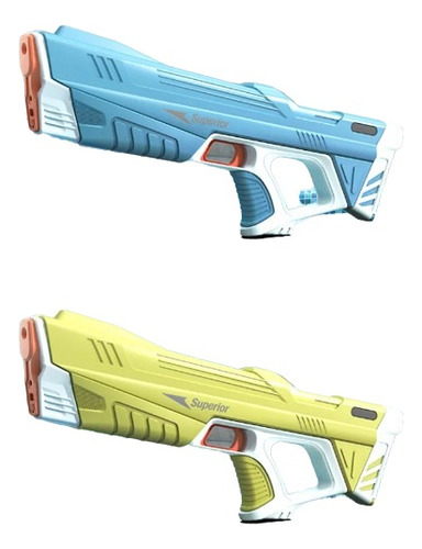 Kit 2 Armas De Água Elétrica Skd Blaster - Azul/amarelo 43cm