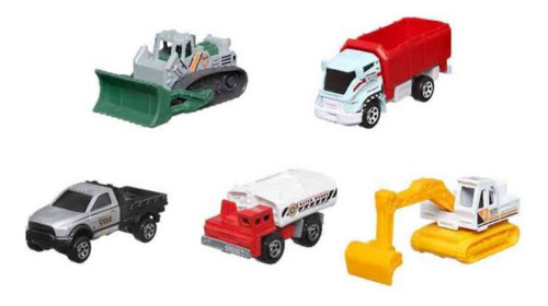 Paquete Set 5 Vehículos Matchbox Varios Modelos Mbx Mattel