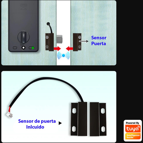 Imagen 4 de 6 de Cerradura Inteligente Wifi App Tuya Smart Life Tarjeta Clave