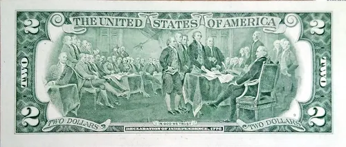Billete Estados Unidos 2 Dolares Jefferson Serie 2009, Au (Usado)