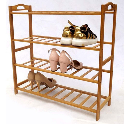 Zapatero Organizador Mueble Zapatero Madera 4 Niveles