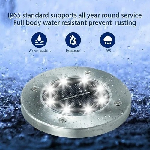 8pz 8led Solar Enterrado Luz Al Aire Libre Luz Subterránea L