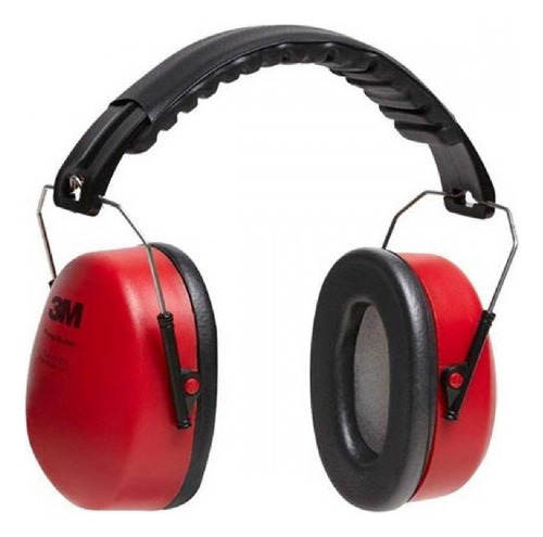 Protetor Abafador De Ruidos Tipo Concha 3m Muffler - 20 Db Vermelho