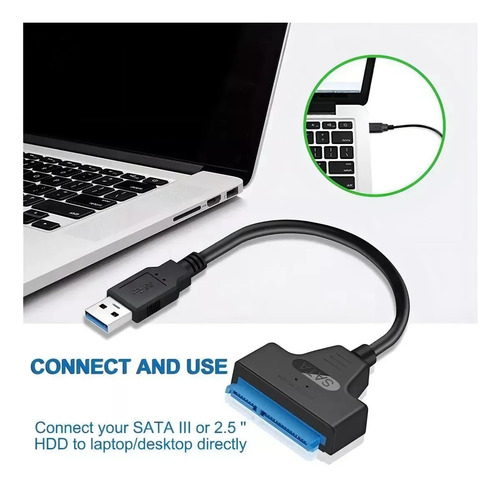 Cabo adaptador de disco rígido Noga USB 3.0 para Sata2.5 HDD - conector SATA - dock SATA - cabo SATA - cabo USB SATA - cabo USB - cabo SATA