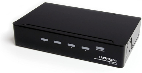 Imagen 2 de 5 de Startech St124hdmi2 Divisor Hdmi De 4 Ptos Con Amplificador