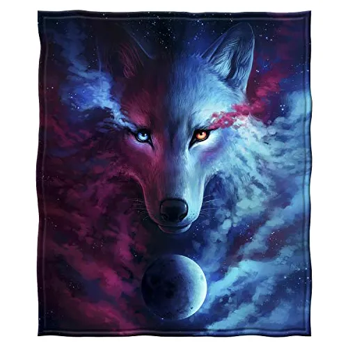 Celestial Wolf Super Sof Soft Completo Tamaño De Reina...