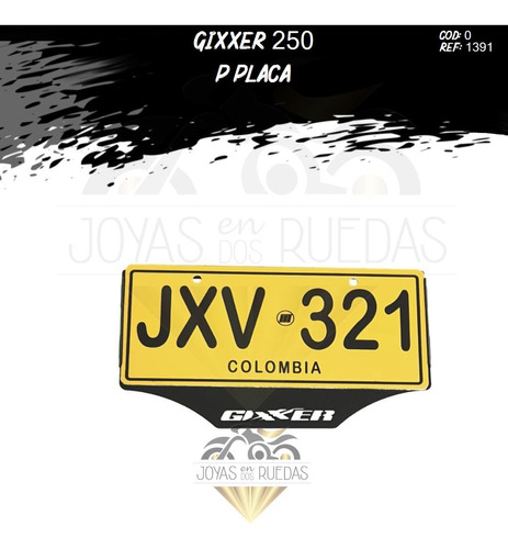 Acero Inoxidable Gixxer 250 Portaplaca