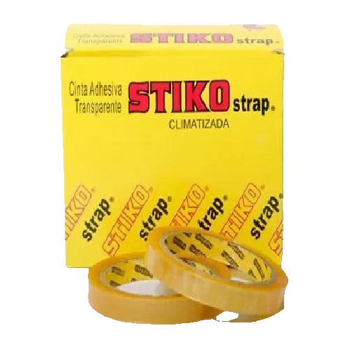 Cinta Adhesiva 12mm X30m Transpar Stiko 1era Calidad 