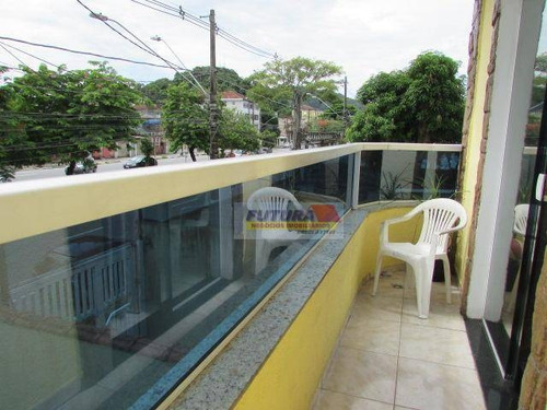 Sobrado Com 3 Dormitórios À Venda, 138 M² Por R$ 585.000,00 - Centro - São Vicente/sp - So0343