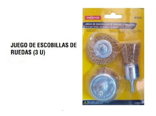 Juego Escobilla 3pcs Para Taladro Inoxcrom / Ferrepernos