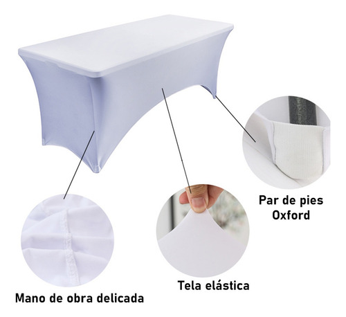 Funda De Mesa Elástica 6ft Para Bodas En Restaurantes Hotel
