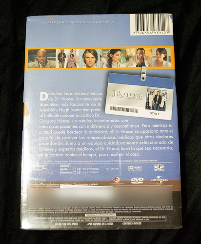 Dr. House Md Temporada 1 Sellada Audio Latino Dvd Original (Usado)
