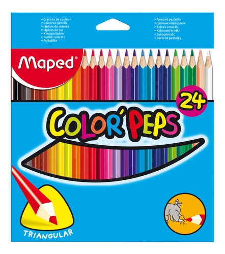 Estuche 24 Lápices De Colores Largos Maped