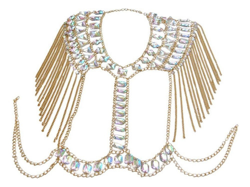 D Collar De Hombro Nupcial Crystal Rhinestone Body Chain