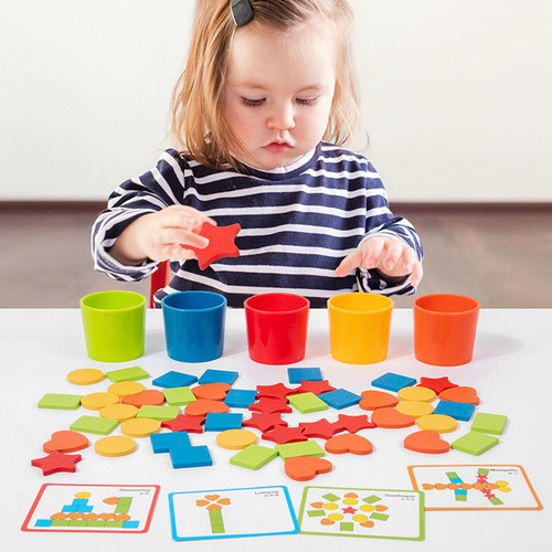 Clasificador De Colores Y Formas, Juguete Sensorial Para