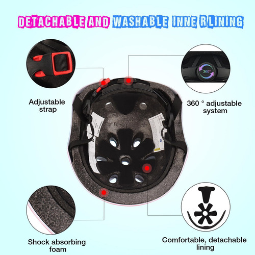 Casco De Bicicleta Ajustable De Gradiente De Color Con De Y