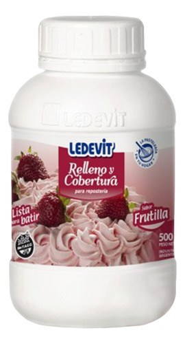 Crema Ledevit Frutilla X 500 Grs Cotillon Sergio Once