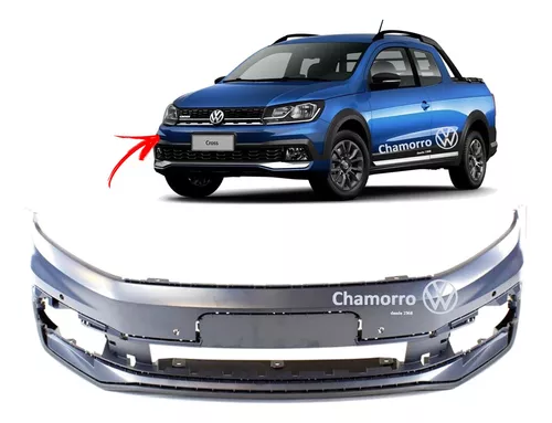 Parachoque Volkswagen Saveiro G7 Cross Dianteiro 2017 a 2023 Preto