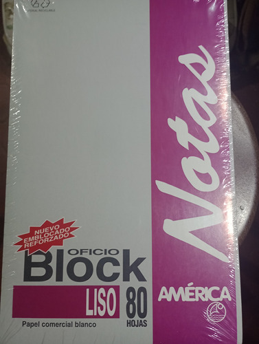 America Block Oficio. Liso 80 Hs. Pack X 10 Unid  !!!!