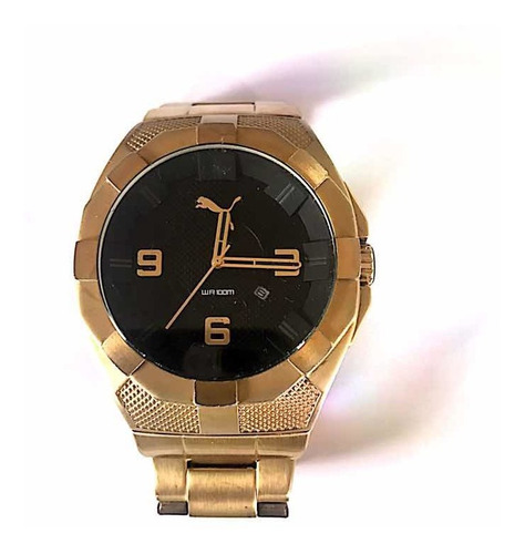 relogio puma dourado feminino