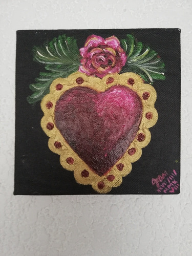 Cuadro Corazón De Rosa