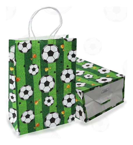 Bolsas De Papel Futbol 12 Unidades Ideales Sorpresitas