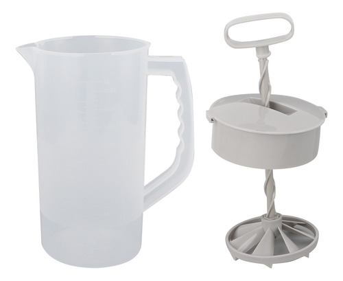 Licuadora Extractora Manual De 2000 Ml, Escala Transparente