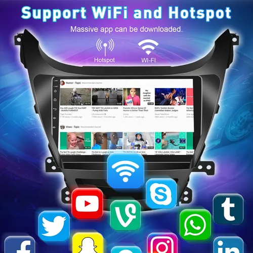 Qp Estéreo De Coche Android 10.0 Para Hyundai Elantra