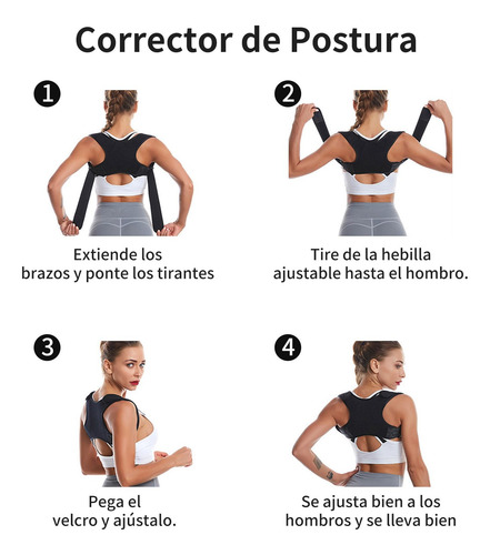 2 Piezas Corrector De Postura Ajustable, Corrector De