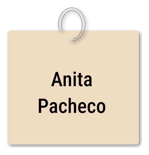 Chaveiro Anita Pacheco Mdf Turismo C/ Argola