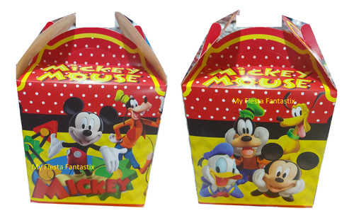 Mickey Mouse Donald Club Set 40 Cajitas Dulceras Bolo Feliz