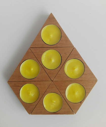 Imagen 4 de 4 de Porta Vela Tipo Tealigth Forma Triangulo Asimetrico