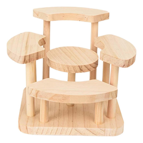 Elegante Expositor De Madera Para Joyas Y Escalera