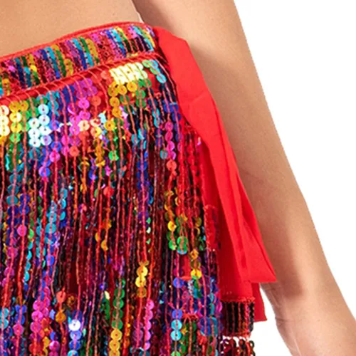 Falda De Baile Con Flecos Disfraz De Carnaval Rave Outfit