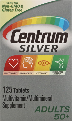 Centrum Silver Multivitaminas Adultos 50+ Plus 125 Tabletas