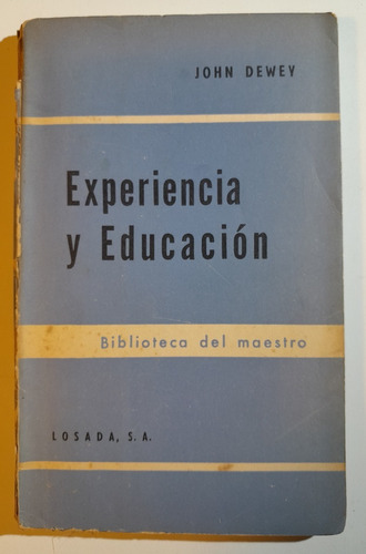 Libro Experiencia Y Educación - John Dewey B4 