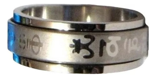 Dije Om Acero Redondo M4 + Anillo Om Mani Ni Pad Me Hum