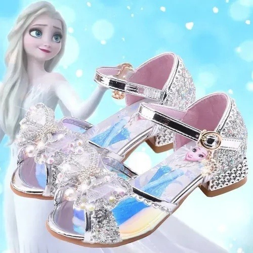 Zapatos De Tacón Infantil De Verano Frozen Princesa Elsa