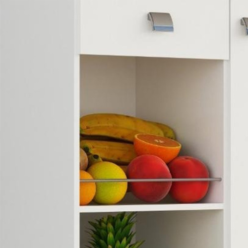 Imagem 5 de 5 de Balcão Fruteira Com Porta E Gaveta - Branca