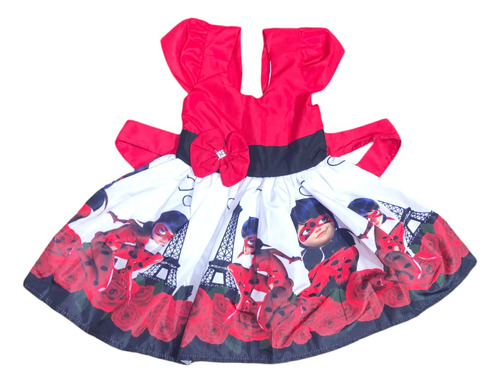 Vestido Ladybung Miraculus Infantil Temático Personagem