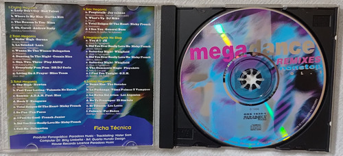 Cd Megadance Nonstop Remixes Vol 1 Paradoxx Original (Usado)
