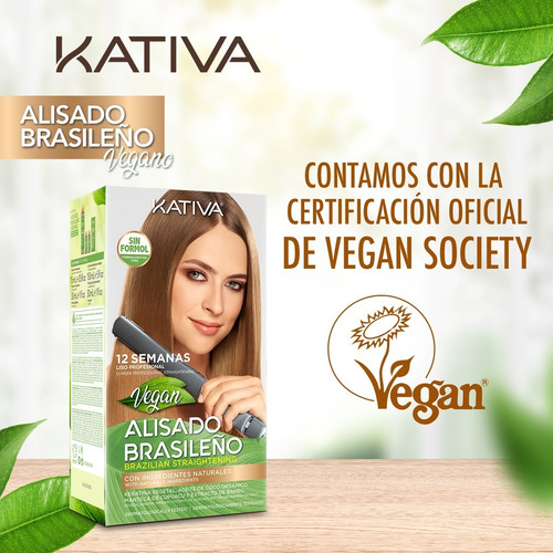Imagen 2 de 6 de Kativa Kit Alisado Brasileño Vegano